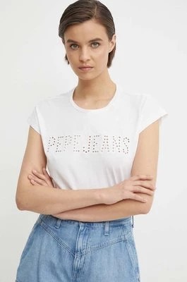 Zdjęcie produktu Pepe Jeans t-shirt bawełniany LILITH damski kolor biały PL505837