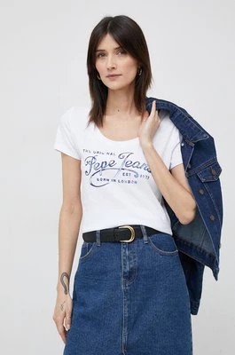 Zdjęcie produktu Pepe Jeans t-shirt bawełniany Mery kolor biały