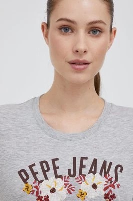 Zdjęcie produktu Pepe Jeans t-shirt damski kolor szary