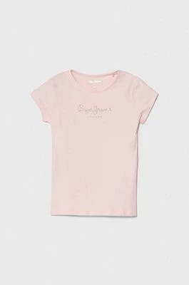 Zdjęcie produktu Pepe Jeans t-shirt dziecięcy HANA GLITTER kolor różowy