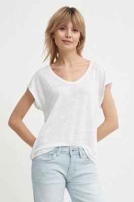 Zdjęcie produktu Pepe Jeans t-shirt lniany LOTTIE kolor biały PL505821