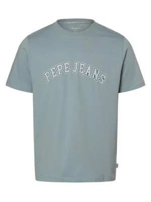 Zdjęcie produktu Pepe Jeans T-shirt męski Mężczyźni Bawełna niebieski nadruk,
