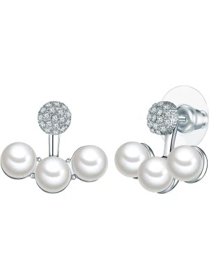 Zdjęcie produktu Perldesse Posrebrzane kolczyki-wkrętki z perłami rozmiar: onesize