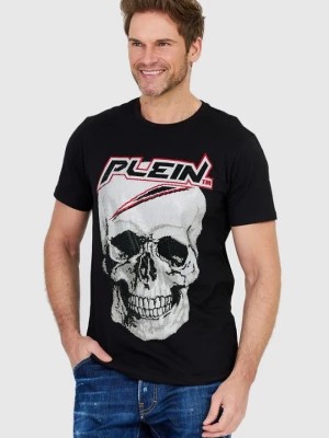 Zdjęcie produktu PHILIPP PLEIN Czarny t-shirt męski Platinum cut round neck space plein