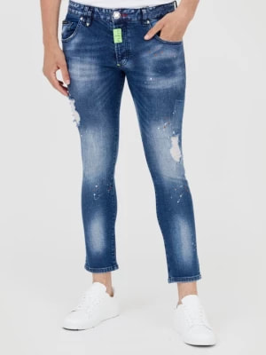 Zdjęcie produktu PHILIPP PLEIN Niebieskie męskie jeansy