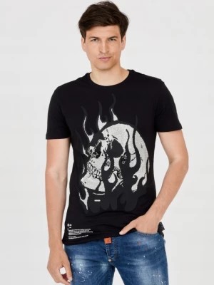 Zdjęcie produktu PHILIPP PLEIN T-shirt z czaszką w płomieniach