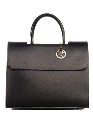 Zdjęcie produktu Pia Sassi Skórzana torebka "Monte Rosa" w kolorze czarnym - 30 x 23 x 13 cm rozmiar: onesize