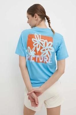 Zdjęcie produktu Picture t-shirt bawełniany Castura damski kolor niebieski WTS541