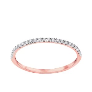 Zdjęcie produktu Pierścionek z różowego złota z diamentami - YES Rings YES Rings - Biżuteria YES