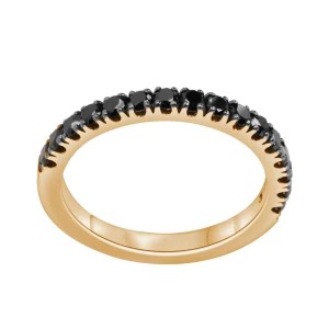 Zdjęcie produktu Pierścionek złoty z czarnymi diamentami - Midnight Midnight - Biżuteria YES