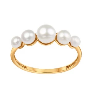 Zdjęcie produktu Pierścionek złoty z perłami - Pearls Pearls - Biżuteria YES
