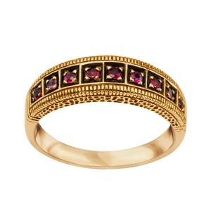 Zdjęcie produktu Pierścionek złoty z rubinami - Kolekcja Wiktoriańska Wiktoriańska - Biżuteria YES