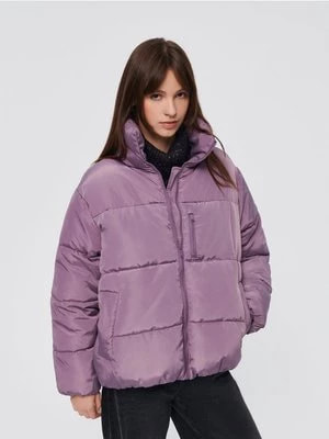 Zdjęcie produktu Pikowana kurtka zimowa ze stójką fioletowa House