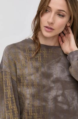 Zdjęcie produktu Pinko Bluza bawełniana damska kolor brązowy wzorzysta