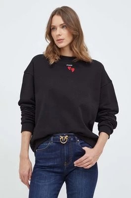Zdjęcie produktu Pinko bluza bawełniana damska kolor czarny z aplikacją 102199.A1TM