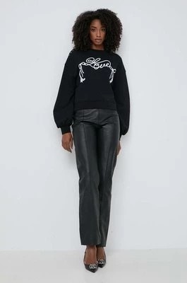 Zdjęcie produktu Pinko bluza bawełniana damska kolor czarny z nadrukiem 103631 A1XE