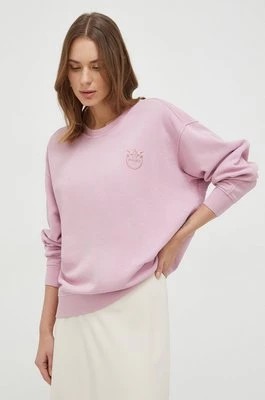 Zdjęcie produktu Pinko bluza bawełniana damska kolor różowy z aplikacją 101831.A1N7