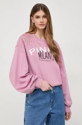 Zdjęcie produktu Pinko bluza bawełniana damska kolor różowy z aplikacją 102827.A1LU