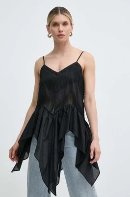 Zdjęcie produktu Pinko bluzka bawełniana damska kolor czarny gładka 103734 A1XN