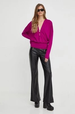 Zdjęcie produktu Pinko bluzka damska kolor fioletowy gładka