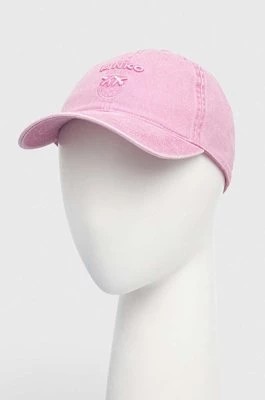 Zdjęcie produktu Pinko czapka z daszkiem bawełniana kolor różowy gładka 100621.A1QN