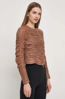 Zdjęcie produktu Pinko kurtka skórzana damska kolor brązowy przejściowa 102993.A1KC