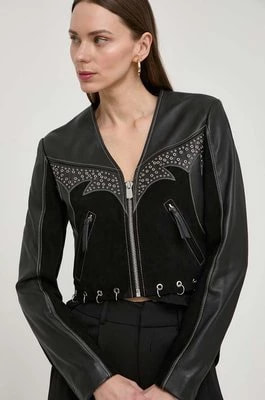 Zdjęcie produktu Pinko kurtka skórzana damska kolor czarny przejściowa 103517 A1WK