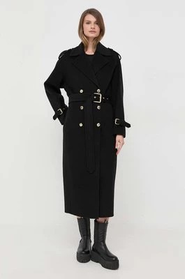Zdjęcie produktu Pinko płaszcz wełniany kolor czarny przejściowy dwurzędowy 101672.Y27P
