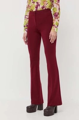 Zdjęcie produktu Pinko spodnie damskie kolor bordowy dzwony high waist 100054.A04I