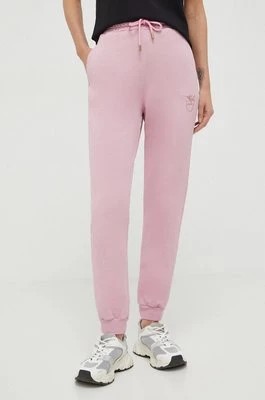 Zdjęcie produktu Pinko spodnie dresowe bawełniane kolor różowy gładkie 100371.A1N7