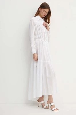 Zdjęcie produktu Pinko sukienka bawełniana kolor biały maxi rozkloszowana 103728 A1XP