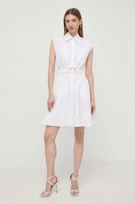 Zdjęcie produktu Pinko sukienka bawełniana kolor biały mini rozkloszowana 103111 A1P4