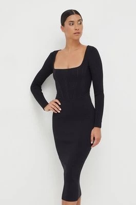 Zdjęcie produktu Pinko sukienka kolor czarny midi dopasowana 101856.A16N