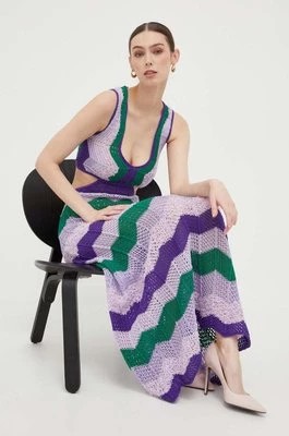 Zdjęcie produktu Pinko sukienka kolor fioletowy maxi prosta