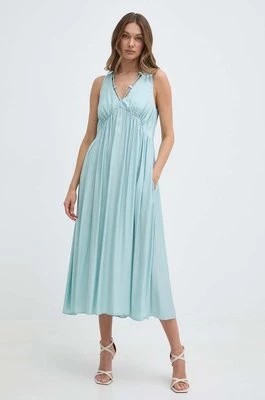 Zdjęcie produktu Pinko sukienka kolor turkusowy midi rozkloszowana 103562 A1WU