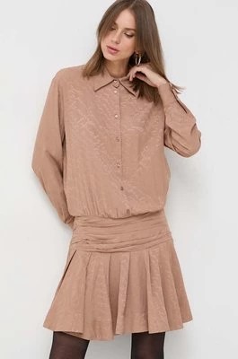 Zdjęcie produktu Pinko sukienka z domieszką jedwabiu kolor beżowy mini oversize 102306.A193