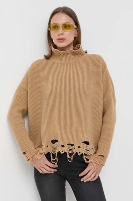 Zdjęcie produktu Pinko sweter wełniany kolor brązowy z golfem 101787.A15H
