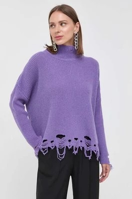 Zdjęcie produktu Pinko sweter wełniany kolor fioletowy z golfem 101787.A15H