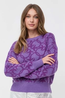 Zdjęcie produktu Pinko sweter z domieszką wełny kolor fioletowy