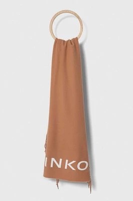 Zdjęcie produktu Pinko szalik wełniany kolor brązowy