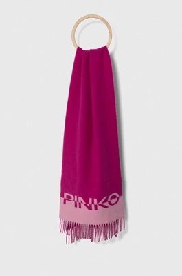 Zdjęcie produktu Pinko szalik wełniany kolor fioletowy wzorzysty 101789.A15I