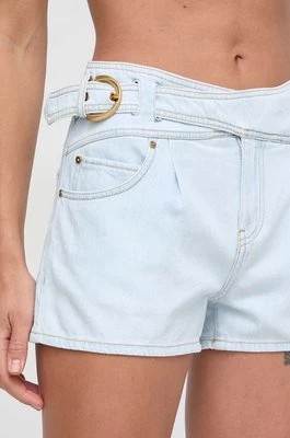 Zdjęcie produktu Pinko szorty jeansowe damskie kolor niebieski gładkie high waist 102902.A1JN