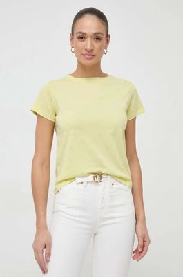Zdjęcie produktu Pinko t-shirt bawełniany damski kolor żółty 100373.A1N8
