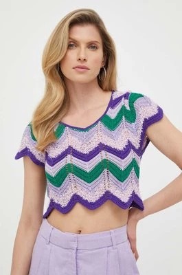 Zdjęcie produktu Pinko t-shirt damski kolor fioletowy