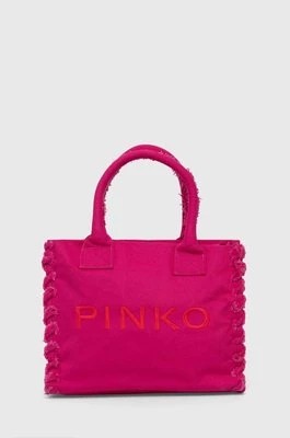 Zdjęcie produktu Pinko torebka bawełniana kolor różowy 100782 A1WQ