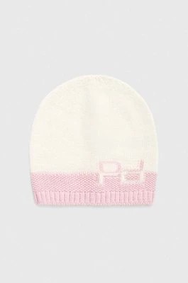 Zdjęcie produktu Pinko Up czapka wełniana dziecięca kolor różowy z cienkiej dzianiny wełniana