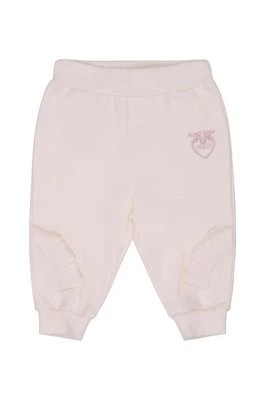Zdjęcie produktu Pinko Up spodnie niemowlęce kolor beżowy z nadrukiem