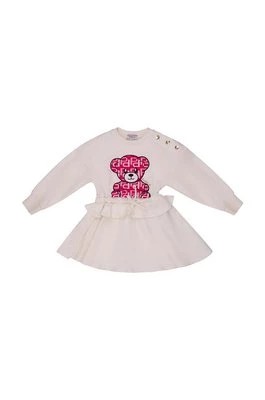 Zdjęcie produktu Pinko Up sukienka dziecięca kolor beżowy mini rozkloszowana