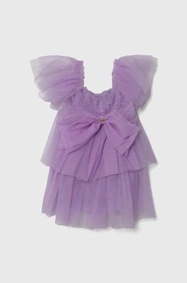 Zdjęcie produktu Pinko Up sukienka dziecięca kolor fioletowy mini rozkloszowana