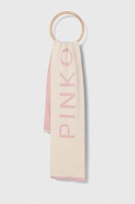 Zdjęcie produktu Pinko Up szalik wełniany dziecięcy kolor różowy wzorzysty